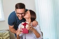 Man surprises his girlfriend with present at home