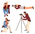 Man Photographing, Taking Photo, Camera Vector