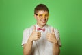 Smiling Man two thumbs up Royalty Free Stock Photo