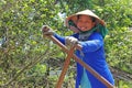 Smiling Mekong Delta boat lady