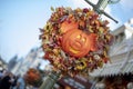 Mickey Mouse Jack-O-Lantern Pumpkin at Walt Disney World Castle Royalty Free Stock Photo