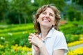 Smiling middle age woman portrait Royalty Free Stock Photo