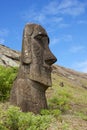 Smiling Moai on Easter Island Royalty Free Stock Photo