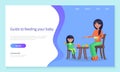 Guide to Feeding Your Baby Landing Page Vector