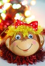 Smiling monkey christmas decoration
