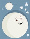 Smiling moon Royalty Free Stock Photo