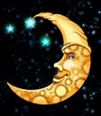 Smiling moon Royalty Free Stock Photo