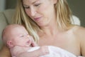 Smiling Mother Holding Her Precious Newborn Baby Girl Royalty Free Stock Photo