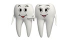 Smiling Mr and Mrs 3d Tooth icon - isolated