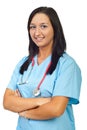 Smiling nurse with arms folded Royalty Free Stock Photo