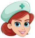 A smiling nurse character