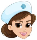 A smiling nurse character