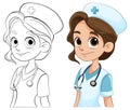 A smiling nurse with stethoscope