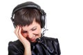 Smiling operator woman in a Call center Royalty Free Stock Photo