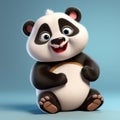 Smiling Panda Bear: Photorealistic Renderings And Playful Character Designs