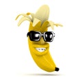 Smiling peeled 3d banana