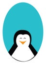 Smiling penguin illustration vector