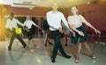 People learning tap dance movements Royalty Free Stock Photo
