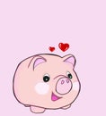 smiling pig drawing concept