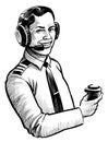 Smiling pilot Royalty Free Stock Photo