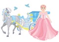 Cinderella and Fairytale blue carriage