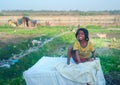 Smiling poor Indian girl