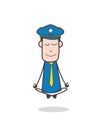 Smiling Postman Doing Meditation Vector