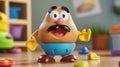 mr. potato head toy with parts scattered around Royalty Free Stock Photo