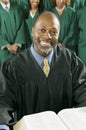 Smiling Preacher with Bible in church