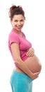 Smiling pregnant woman.