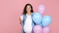 Smiling pregnant young woman with glass of milk Royalty Free Stock Photo