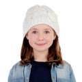 Smiling pretty girl with wool cap Royalty Free Stock Photo