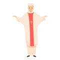 Smiling priest icon, cartoon style Royalty Free Stock Photo