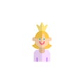 Smiling Princess flat icon