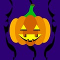 Smiling pumpkin on Halloween Royalty Free Stock Photo