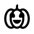 Smiling_pumpkin_icon_for_halloween_celebration Royalty Free Stock Photo