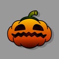 Smiling pumpkin. Pumpkin illustration for Halloween. Vector illustration Royalty Free Stock Photo