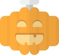 Smiling pumpkin illustration in minimal style Royalty Free Stock Photo
