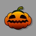 Smiling pumpkin. Pumpkin illustration for Halloween. Vector illustration Royalty Free Stock Photo