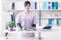 Smiling receptionist at the clinic