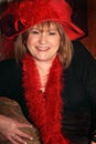 Smiling Red Hat Lady Royalty Free Stock Photo