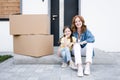 mother and daughter looking at each Royalty Free Stock Photo