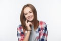 Smiling relaxed teen girl looking at camera Royalty Free Stock Photo