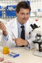 Smiling research scientist or other occupation Royalty Free Stock Photo