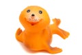 Orange rubber toy