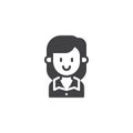 Smiling secretary vector icon