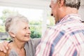 Smiling senior couple dancing Royalty Free Stock Photo