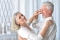 Portrait of happy smiling senior couple dancing Royalty Free Stock Photo