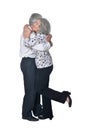 Smiling senior couple dancing Royalty Free Stock Photo