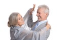 Smiling senior couple dancing Royalty Free Stock Photo